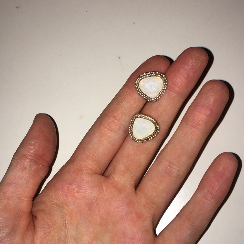 Opal colored earrings